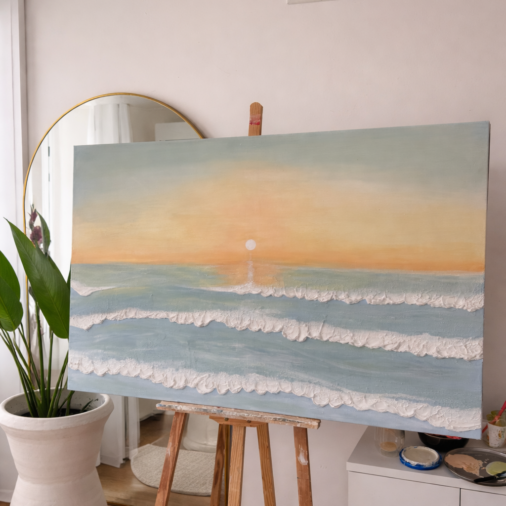 Obra “Amanecer Eterno” - Celeste